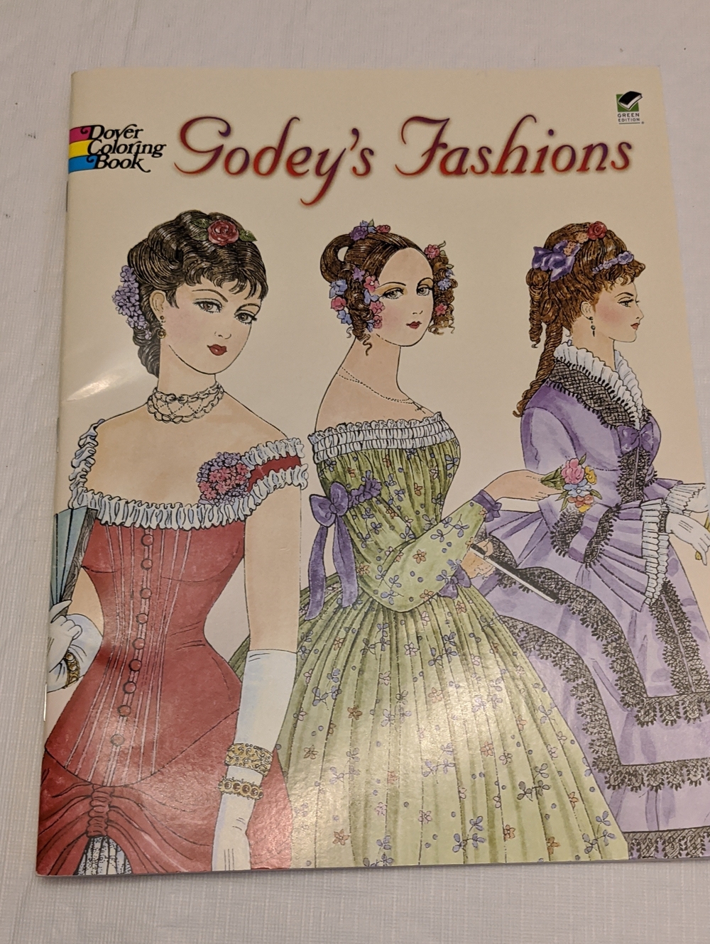 Godey's Fashions Coloring Book Dover Paperback Ming-Ju Sun Excellent Condition